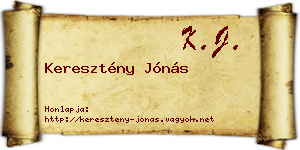 Keresztény Jónás névjegykártya